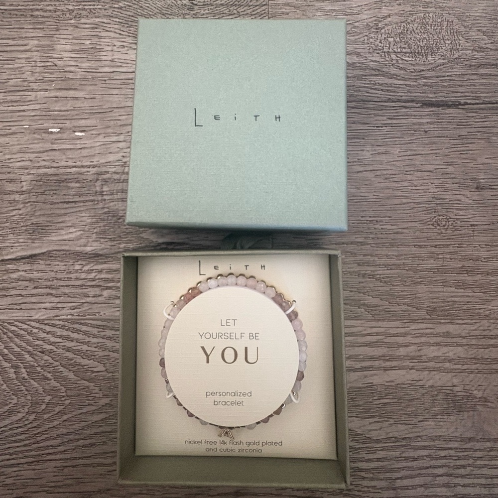 NWT Letter A stacking bracelets